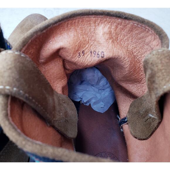 PENELOPE CHILVERS Tan Leather Suede Textile Blanket Pattern Boots EU36/US8~ VGUC - Picture 2 of 13